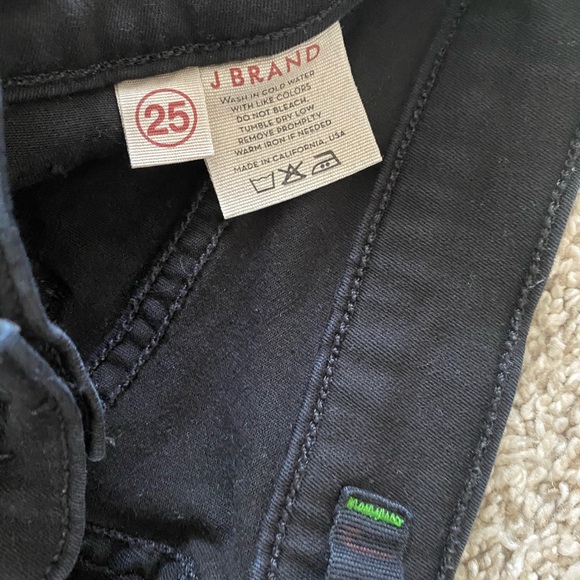 J Brand zoey zip skinny jeans black size 25 - Picture 6 of 9
